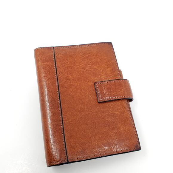 Tumi Travel Wallet Passport Card Holder Genuine Brown Leather Organizer Case 5.5 - Picture 1 of 7